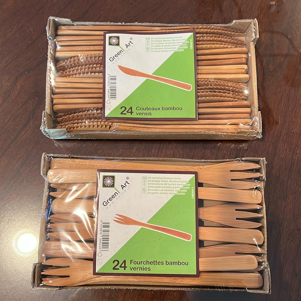 Green Art Bamboo forks and knives
